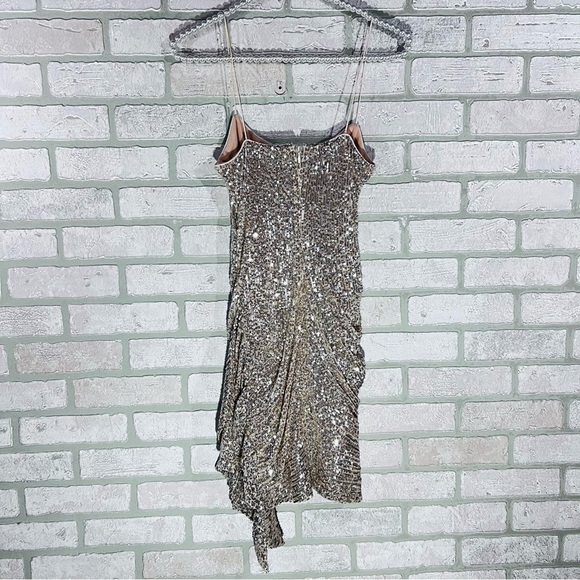 Likely Whitney Champagne Sequin Mini Dress Size 4 - Picture 7 of 10
